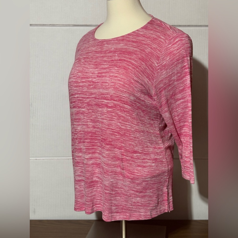 Croft & Barrow women’s 2x pink with sparkle bling top 30”L